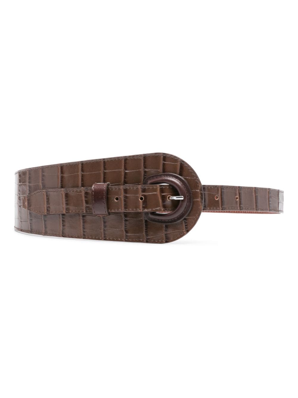 Claudie Pierlot embossed-crocodile effect belt - Brown von Claudie Pierlot