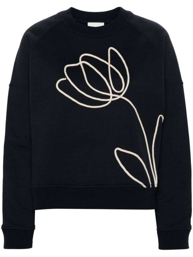 Claudie Pierlot floral-appliqué sweatshirt - Blue von Claudie Pierlot