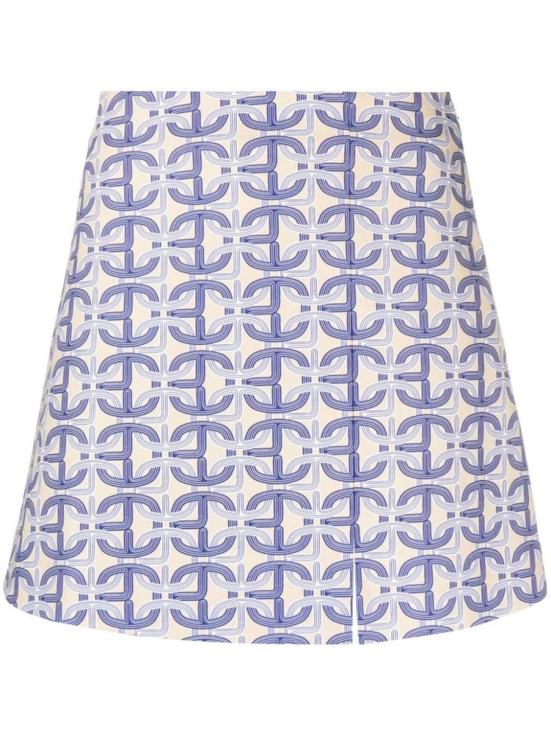 Claudie Pierlot geometric-print A-line skirt - Blue von Claudie Pierlot