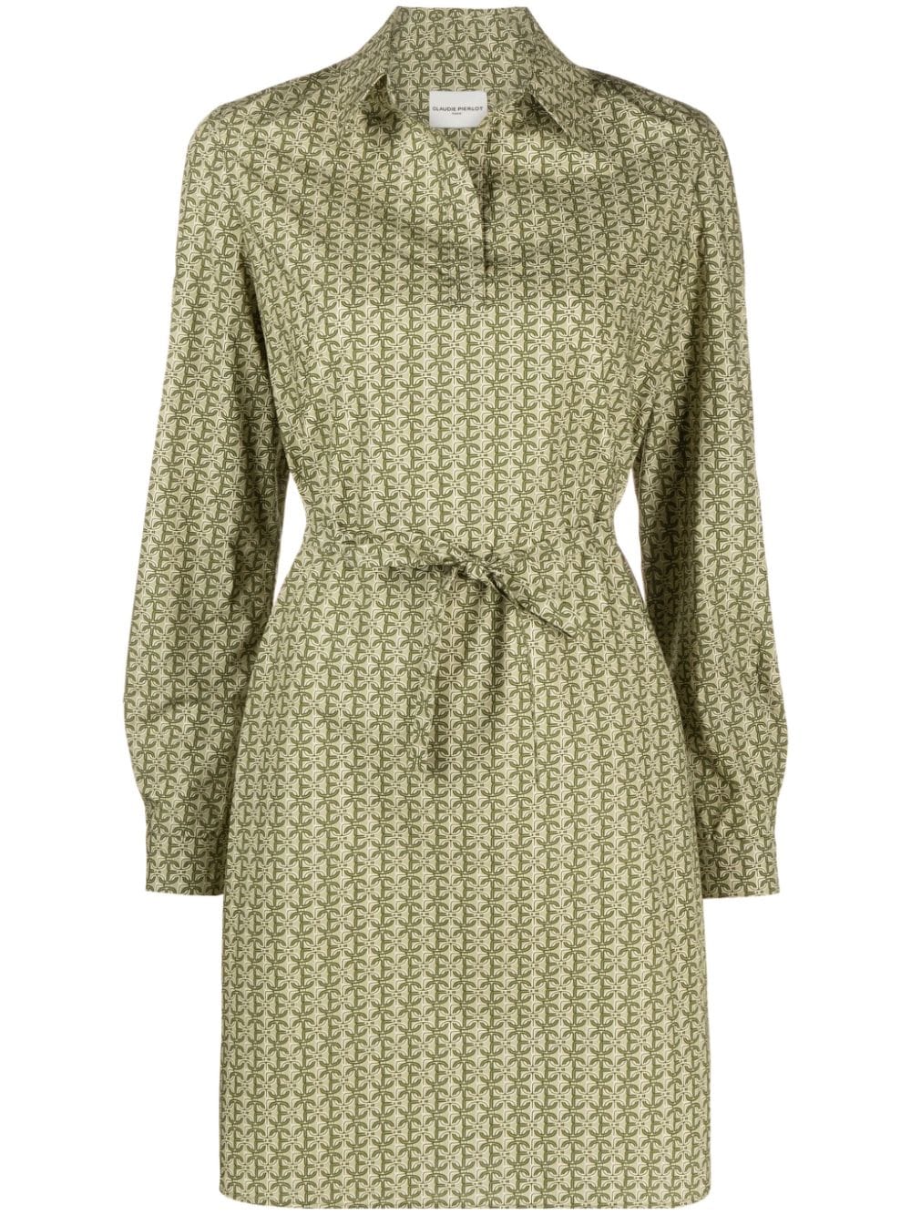 Claudie Pierlot geometric-print poplin dress - Green von Claudie Pierlot