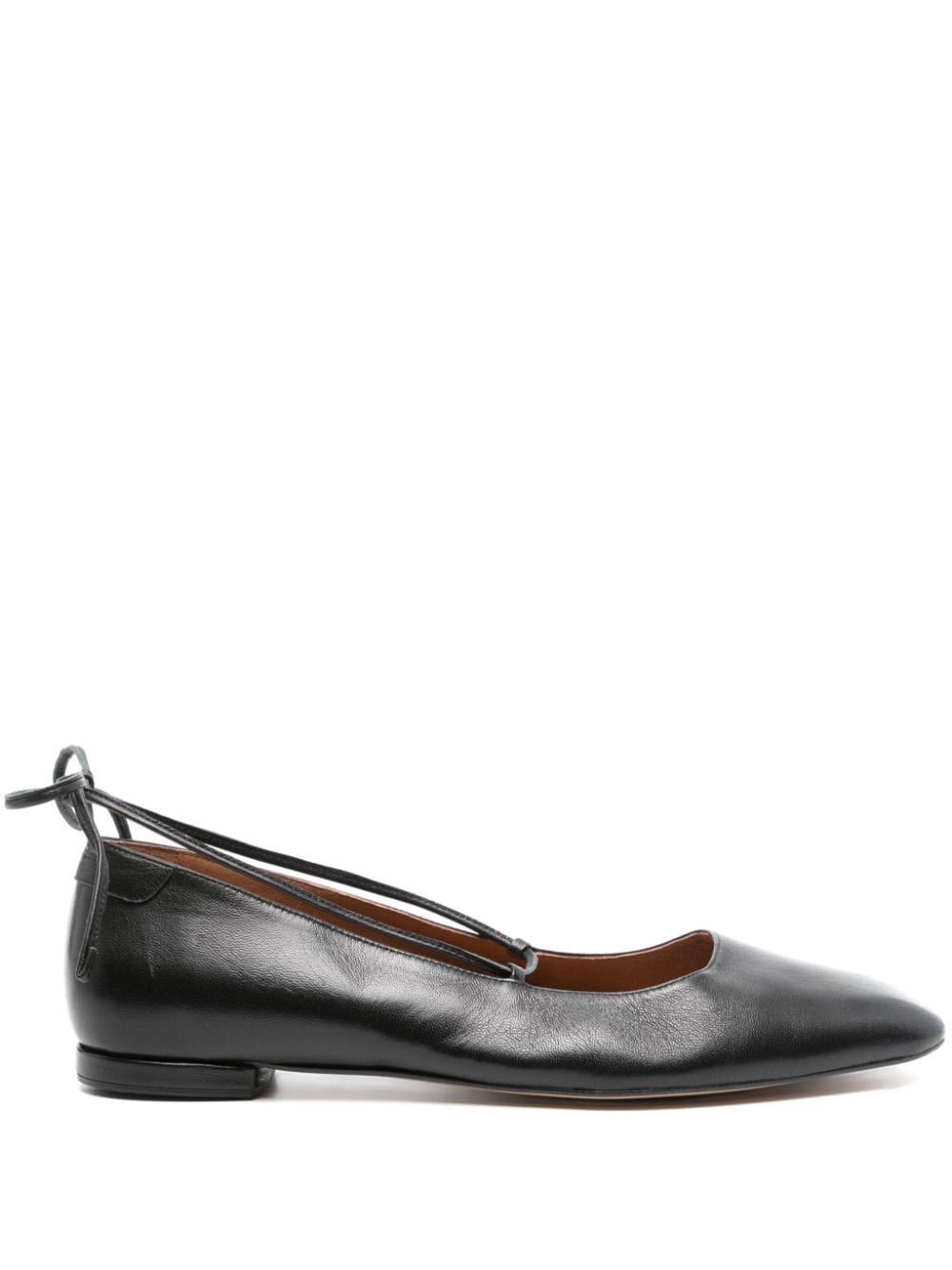 Claudie Pierlot leather ballerina shoes - Black von Claudie Pierlot