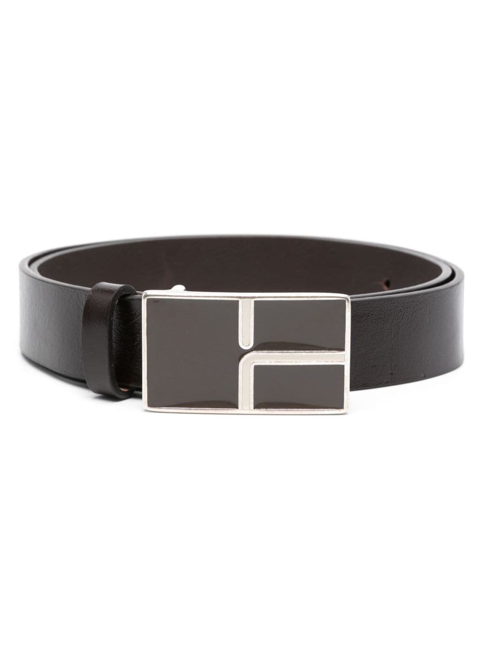 Claudie Pierlot leather buckle belt - Brown von Claudie Pierlot