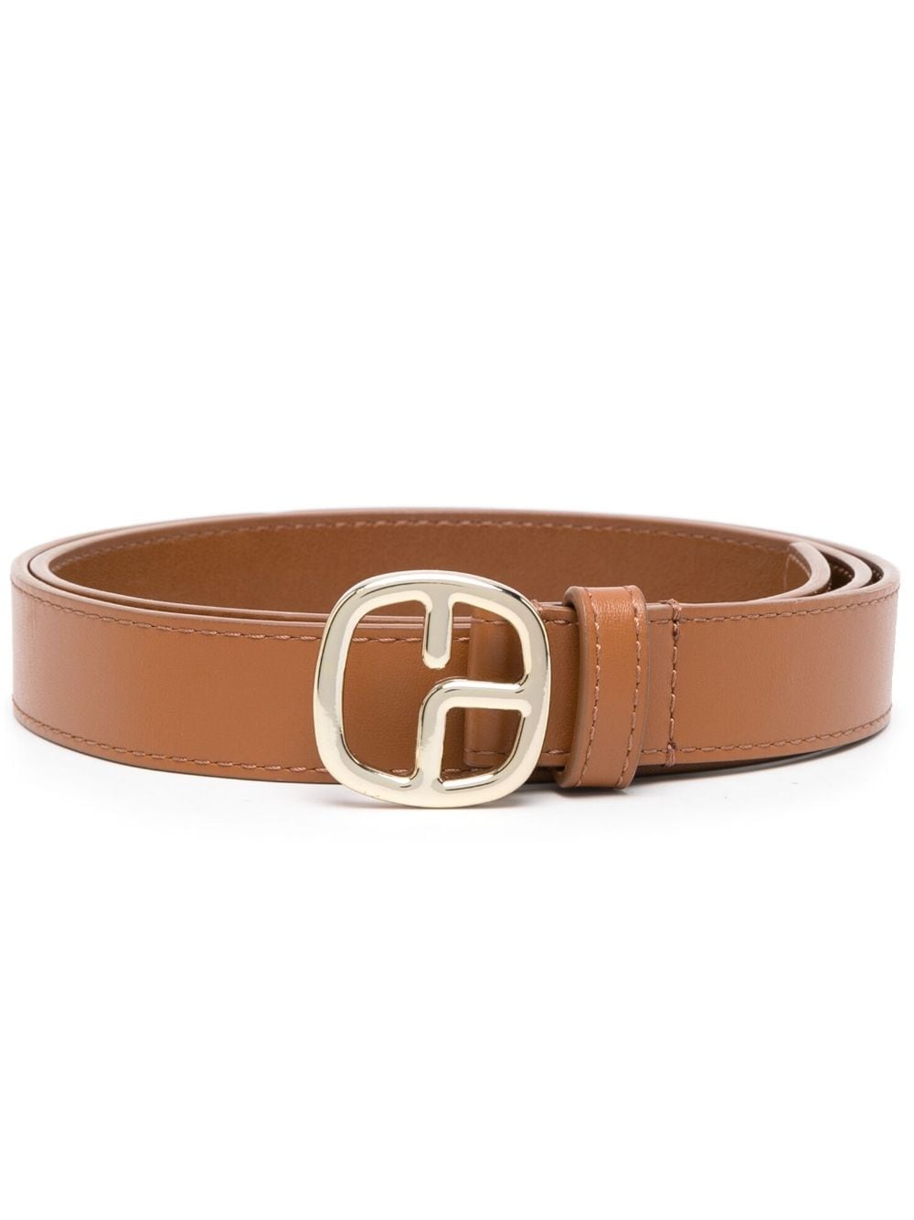 Claudie Pierlot logo-buckle leather belt - Brown von Claudie Pierlot