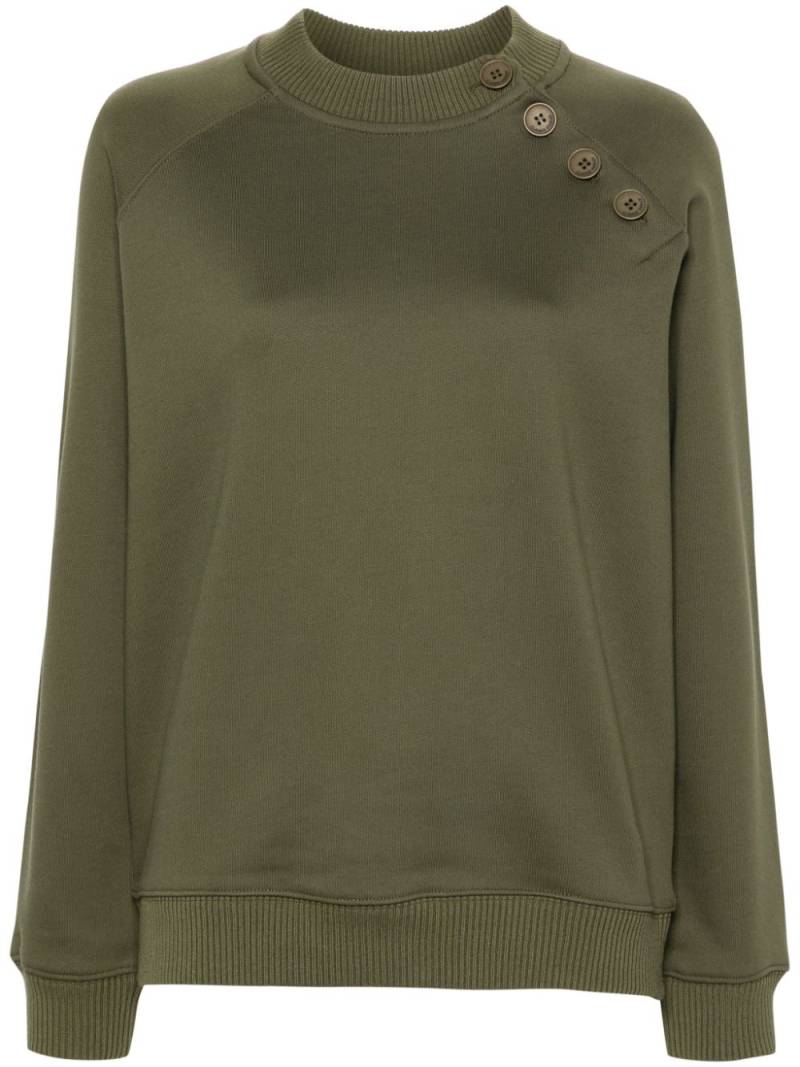 Claudie Pierlot logo-embroidered cotton sweatshirt - Green von Claudie Pierlot