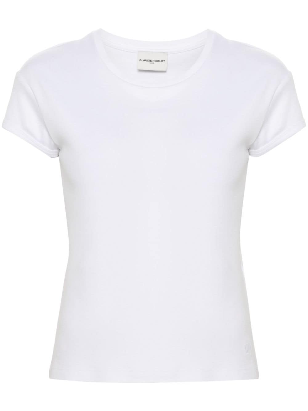 Claudie Pierlot logo-embroidered cotton t-shirt - White von Claudie Pierlot