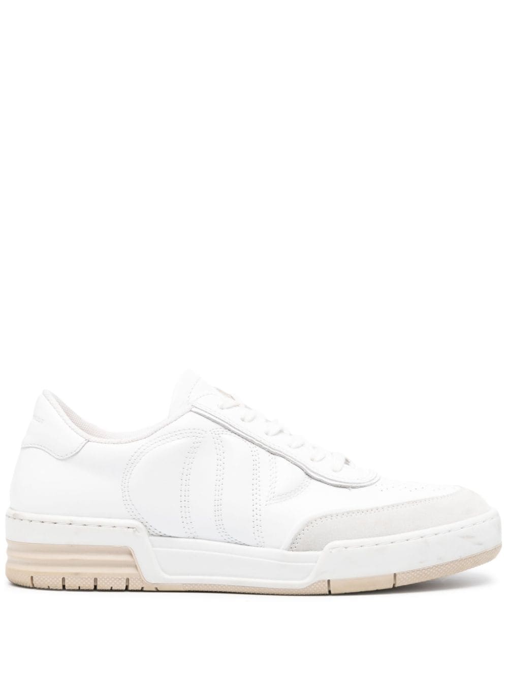 Claudie Pierlot logo-embroidered leather sneakers - White von Claudie Pierlot