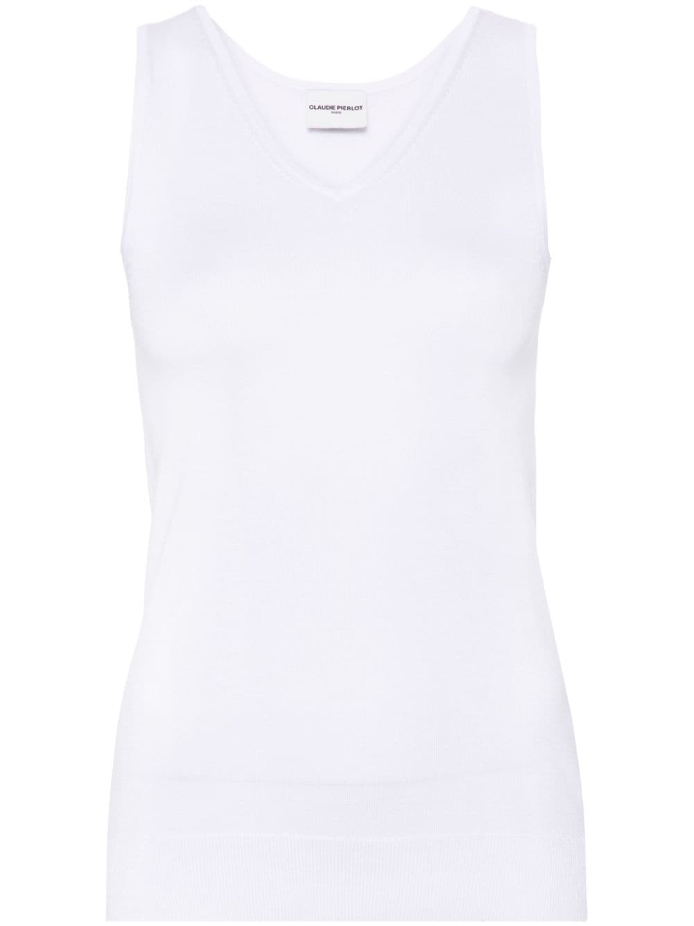 Claudie Pierlot mélange V-neck tank top - White von Claudie Pierlot