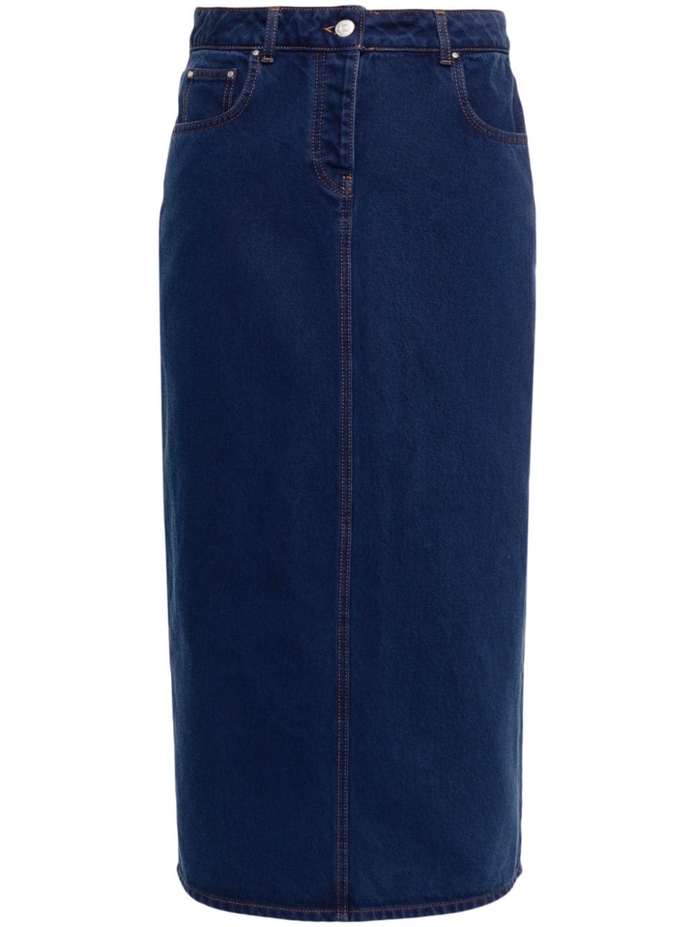 Claudie Pierlot mid-rise denim midi skirt - Blue von Claudie Pierlot