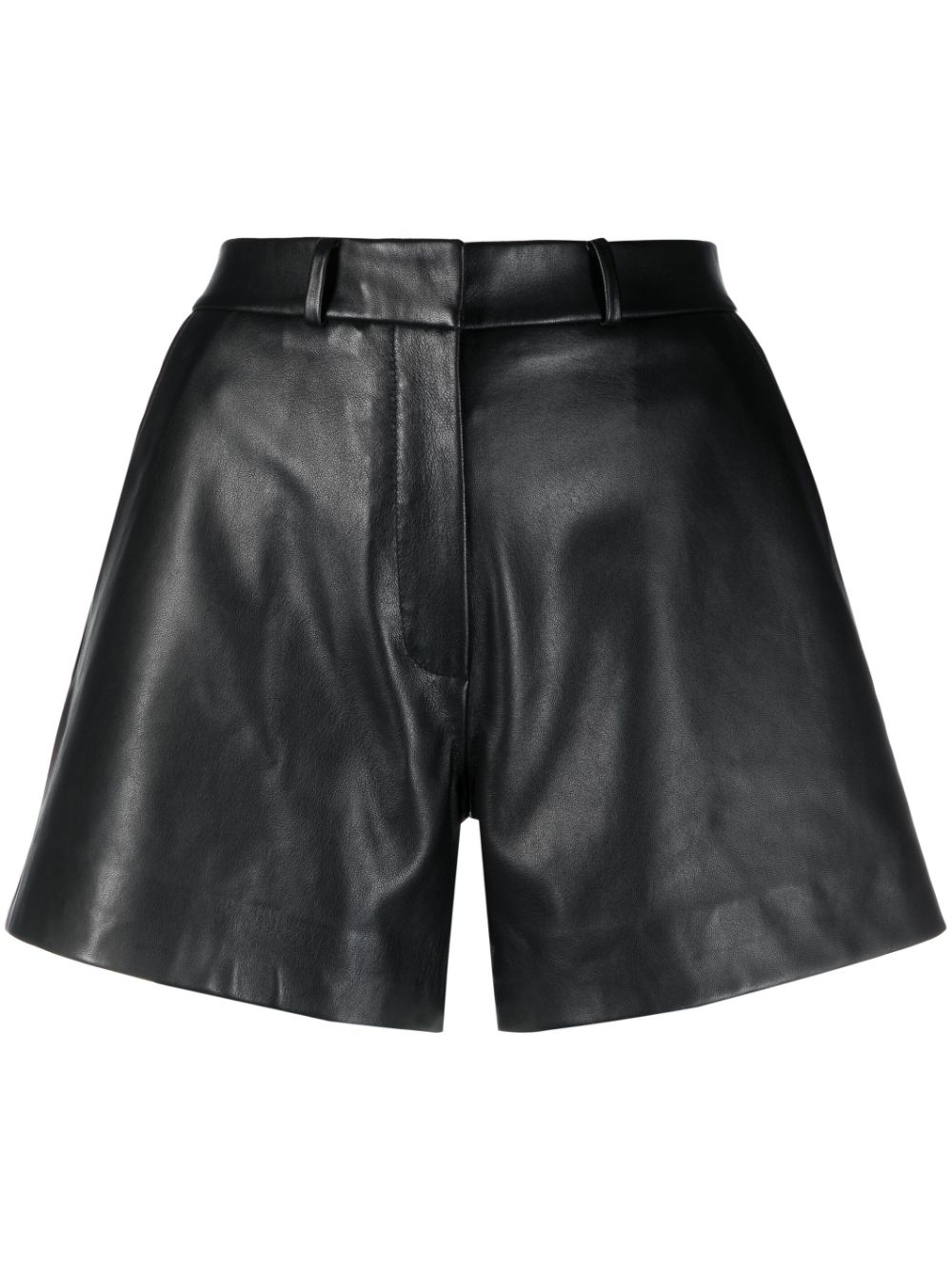 Claudie Pierlot mid-rise leather shorts - Black von Claudie Pierlot