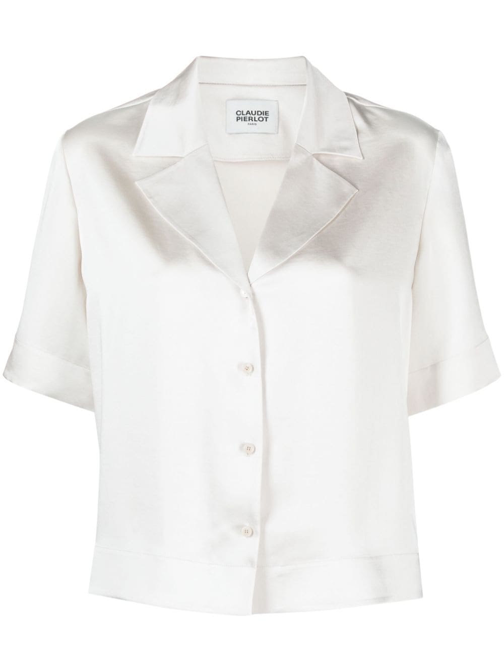 Claudie Pierlot peak-lapels satin-finish shirt - Neutrals von Claudie Pierlot