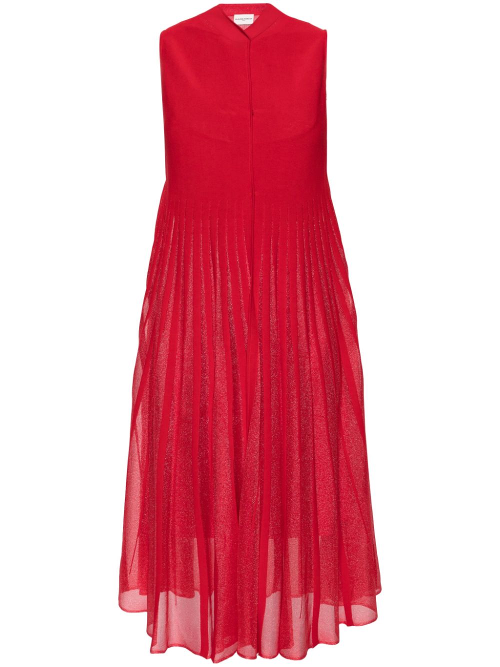 Claudie Pierlot pleated knitted midi dress - Red von Claudie Pierlot