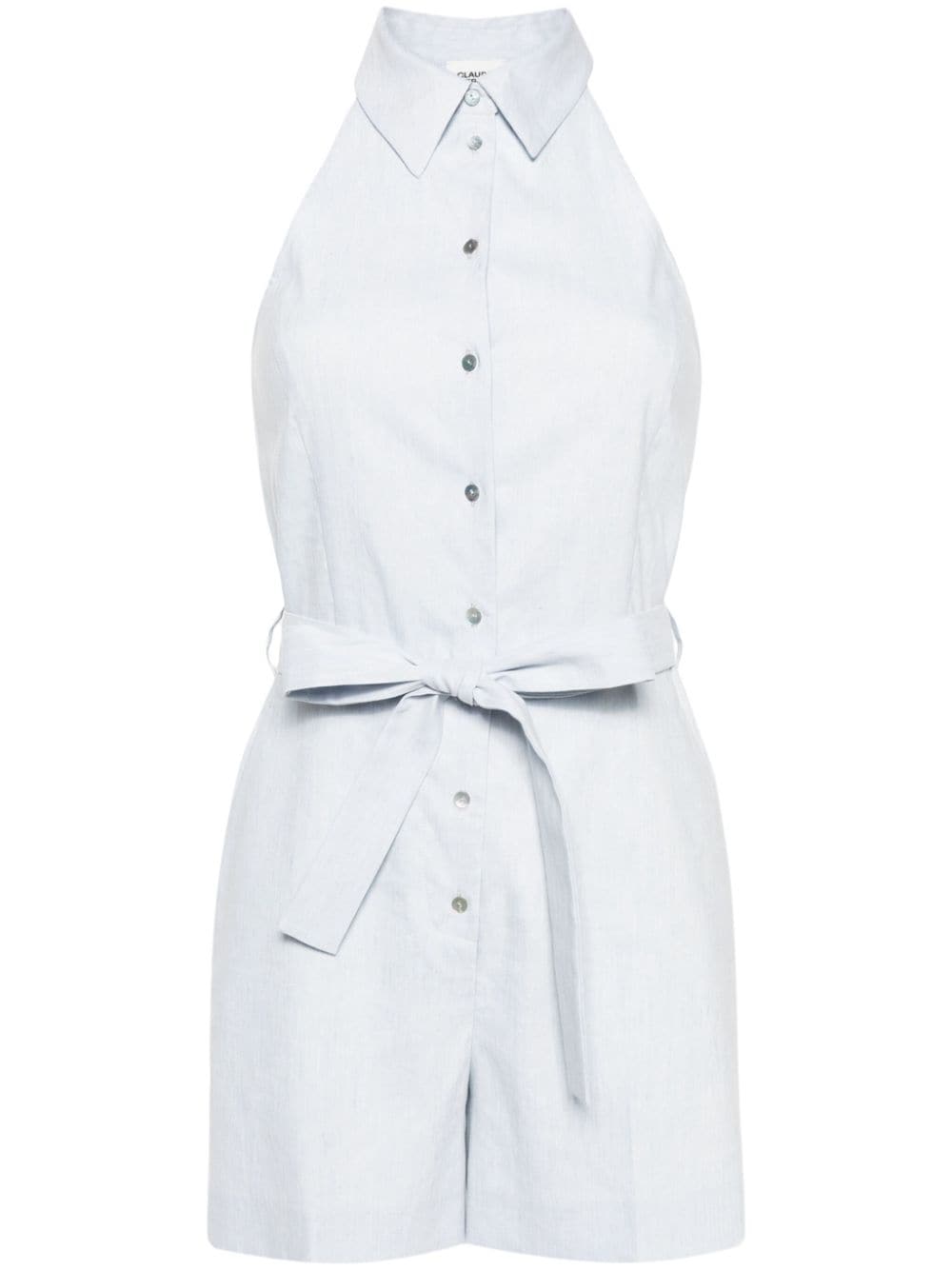 Claudie Pierlot pointed-collar buttoned playsuit - Blue von Claudie Pierlot