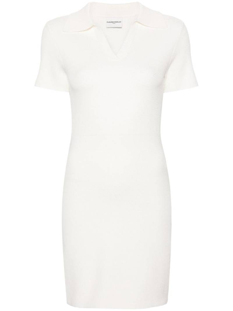 Claudie Pierlot polo-collar piqué minidress - Neutrals von Claudie Pierlot