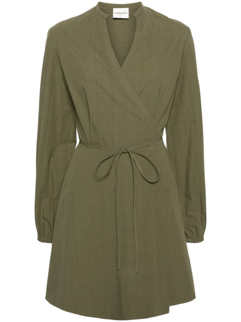 Claudie Pierlot poplin wrap short dress - Green von Claudie Pierlot