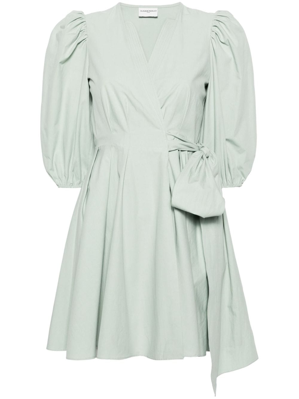 Claudie Pierlot puff-sleeves wrap dress - Green von Claudie Pierlot