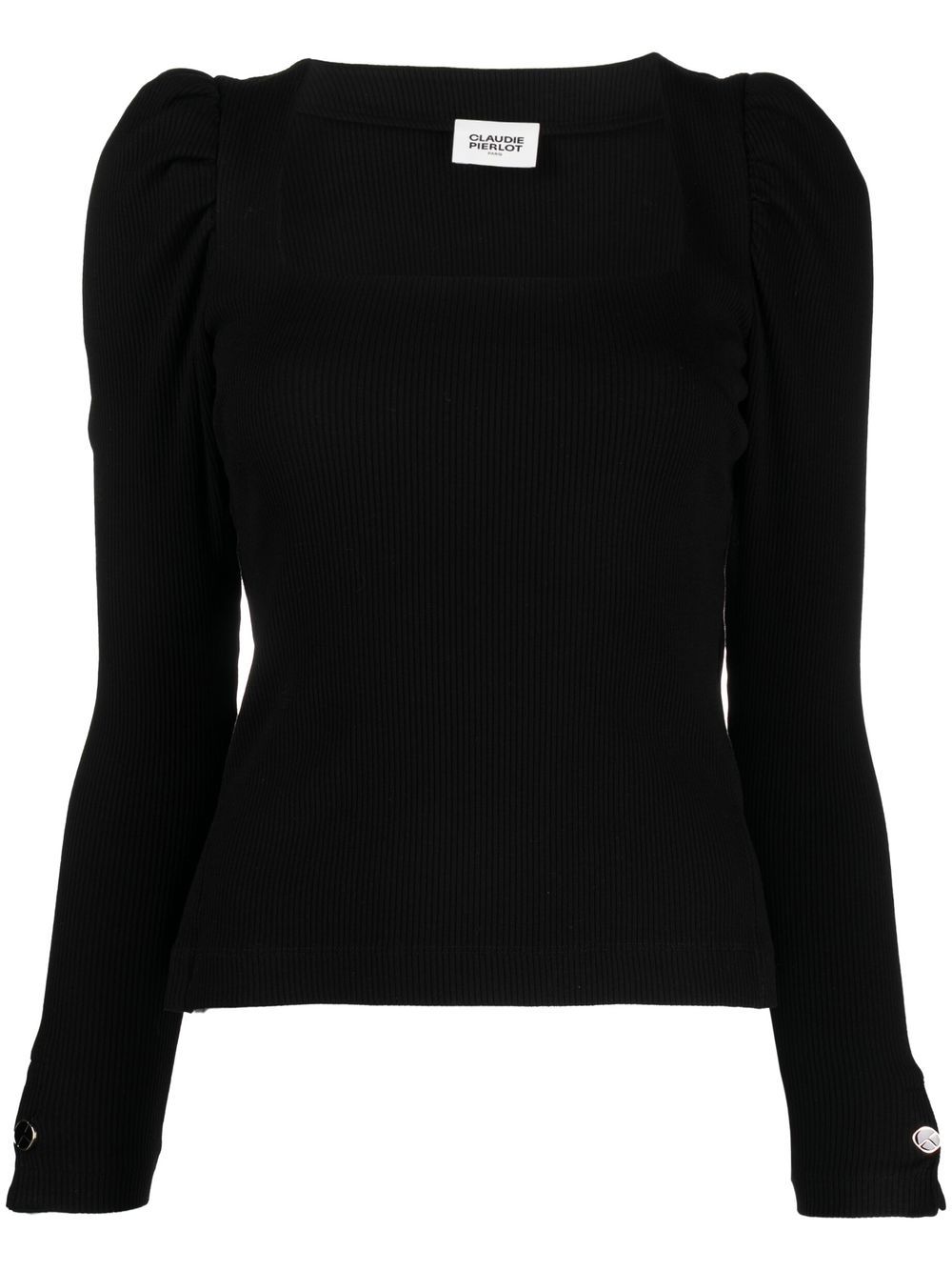 Claudie Pierlot ribbed knit t-shirt - Black von Claudie Pierlot