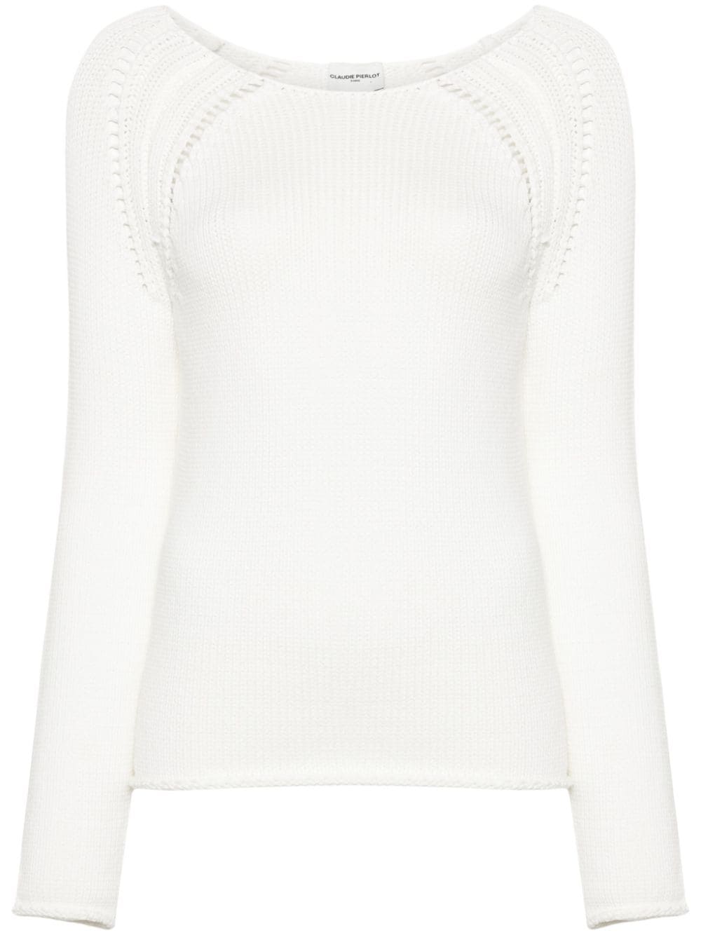 Claudie Pierlot round-neck chunky-knit jumper - White von Claudie Pierlot