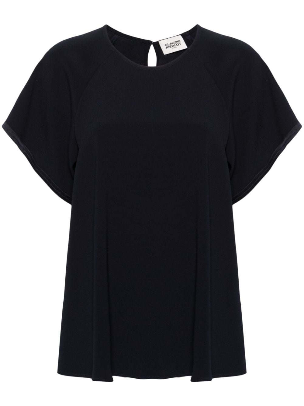 Claudie Pierlot round-neck crepe blouse - Blue von Claudie Pierlot