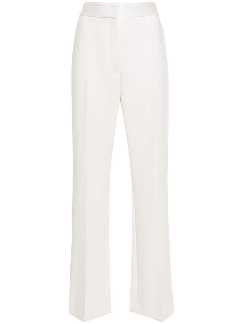 Claudie Pierlot satin-trim tailored trousers - White von Claudie Pierlot