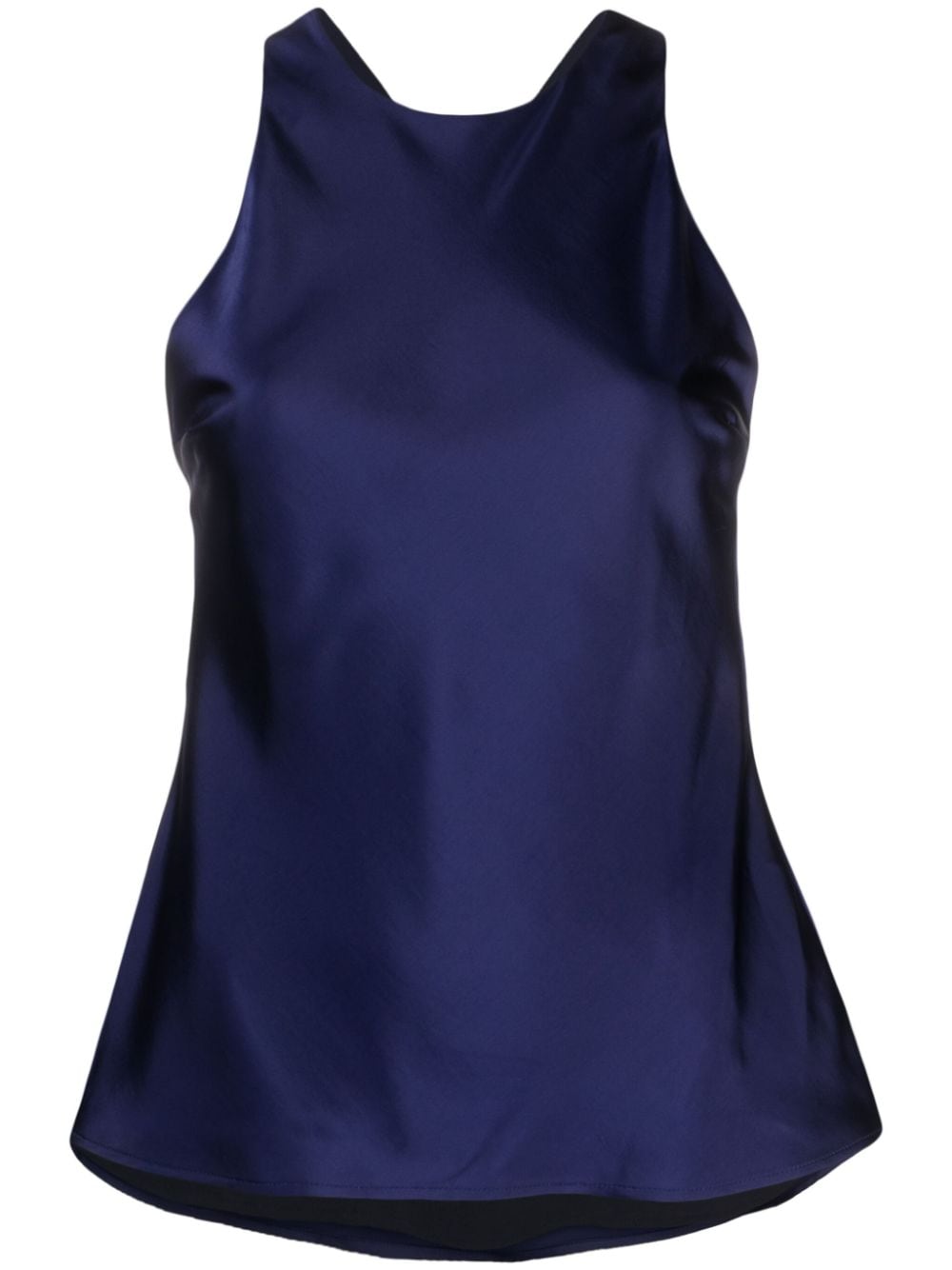 Claudie Pierlot scoop-back sleeveless satin top - Blue von Claudie Pierlot