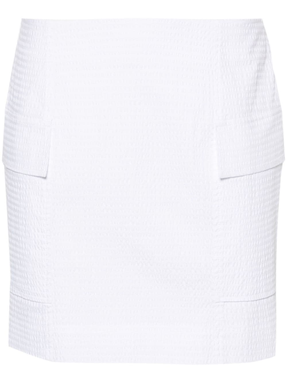 Claudie Pierlot seersucker cotton miniskirt - White von Claudie Pierlot