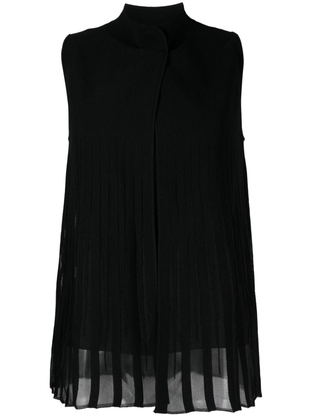 Claudie Pierlot semi-sheer fine-ribbed top - Black von Claudie Pierlot