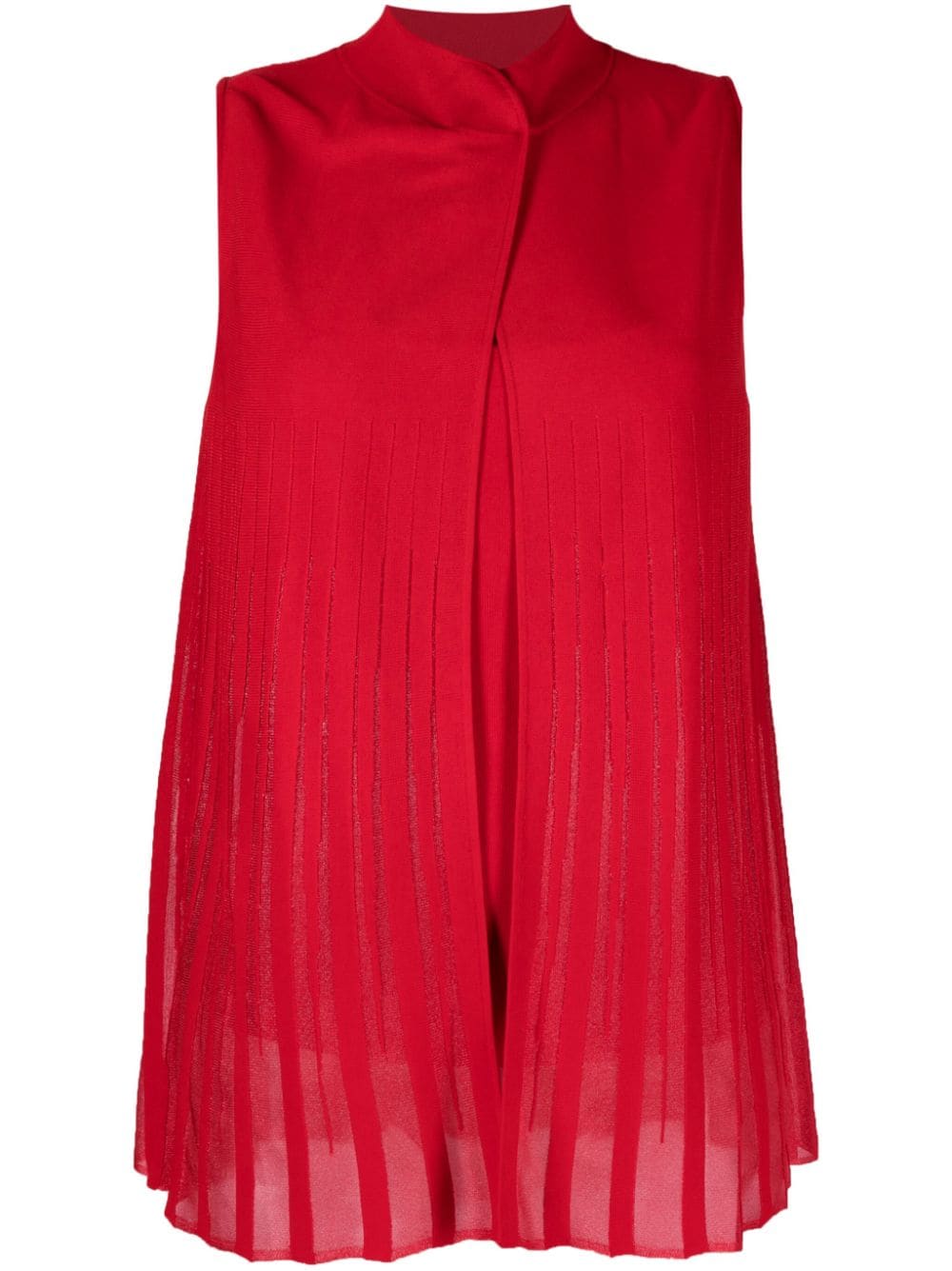 Claudie Pierlot semi-sheer fine-ribbed top - Red von Claudie Pierlot