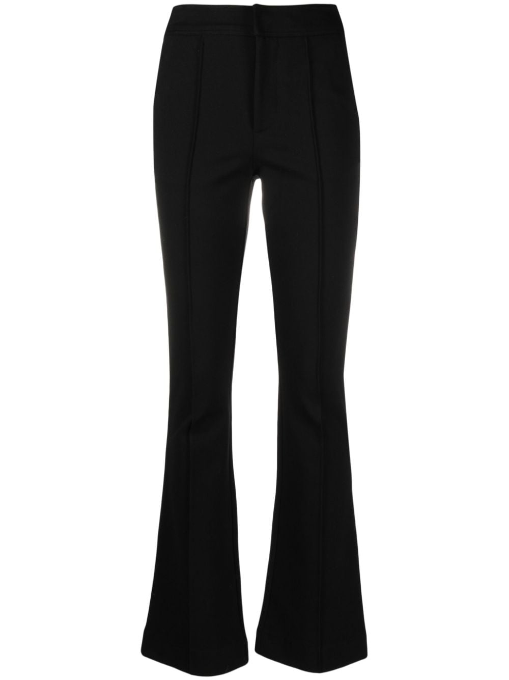 Claudie Pierlot stitched-fold detailed flared trousers - Black von Claudie Pierlot