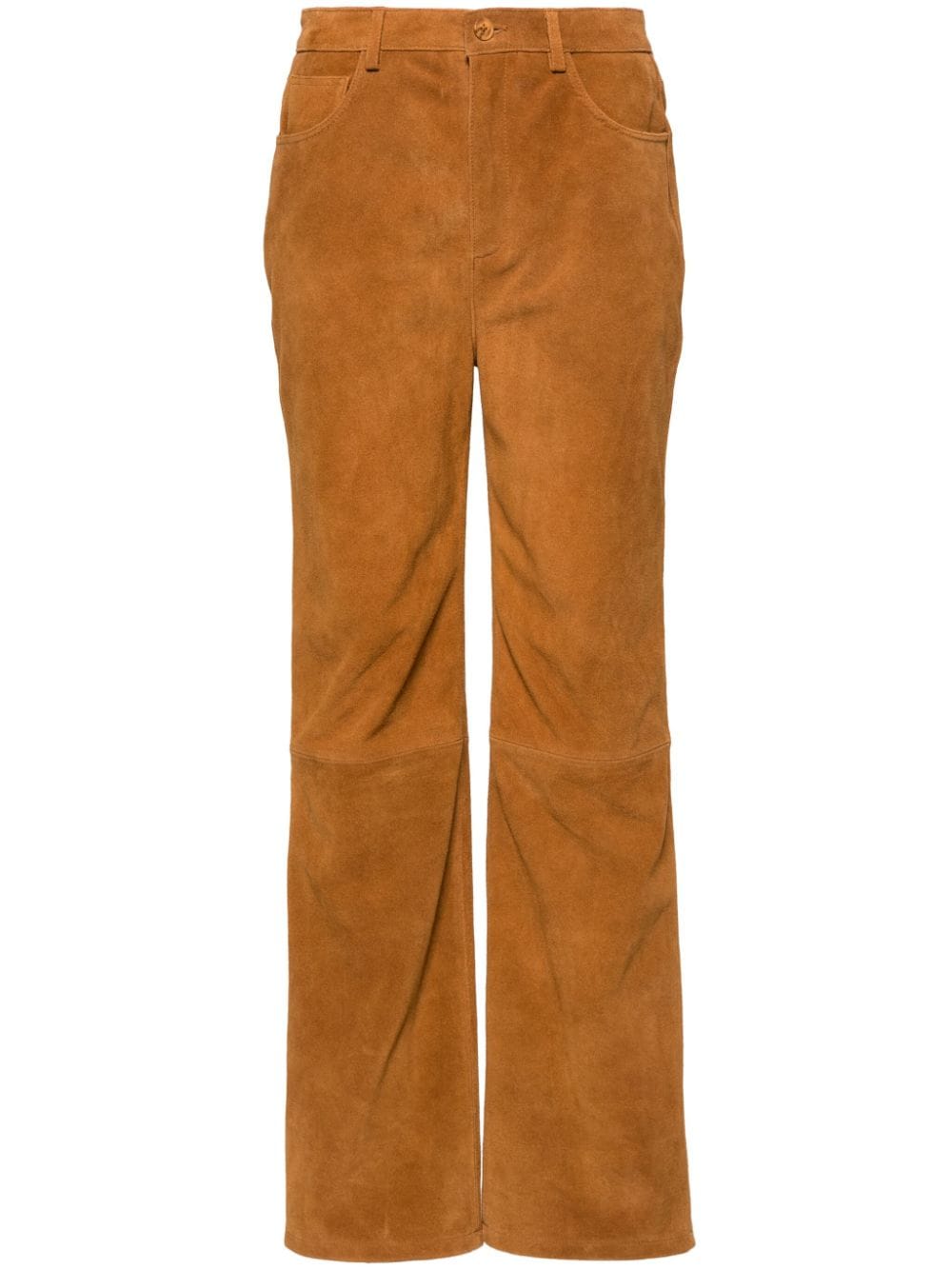 Claudie Pierlot straight-leg suede trousers - Brown von Claudie Pierlot