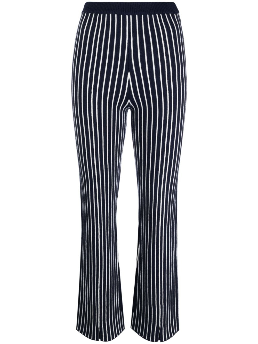 Claudie Pierlot stripe-pattern straight trousers - Blue von Claudie Pierlot