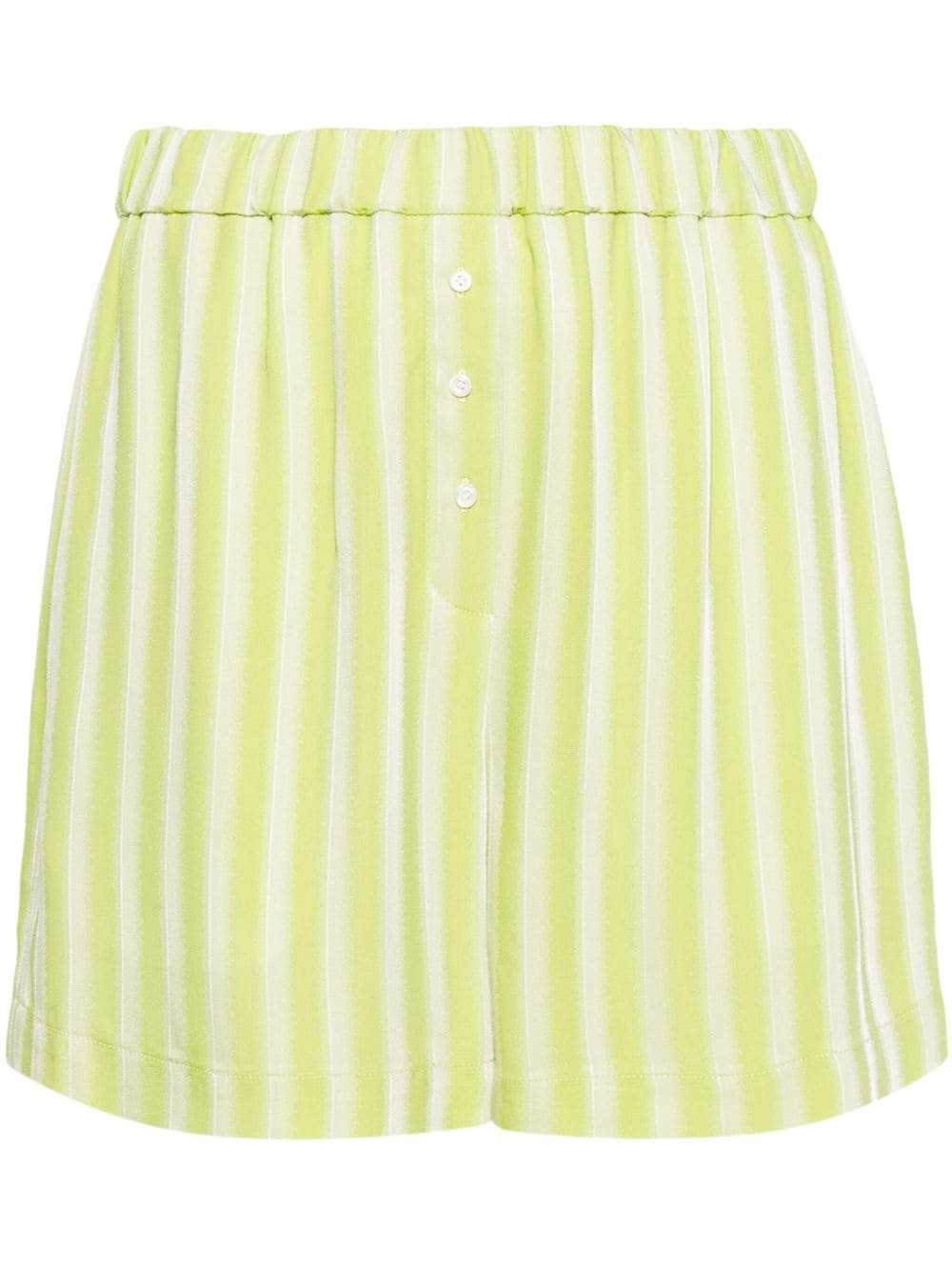 Claudie Pierlot striped satin shorts - Green von Claudie Pierlot