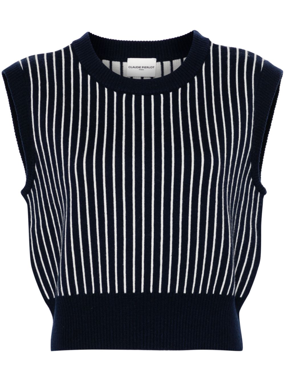 Claudie Pierlot striped sleeveless jumper - Blue von Claudie Pierlot