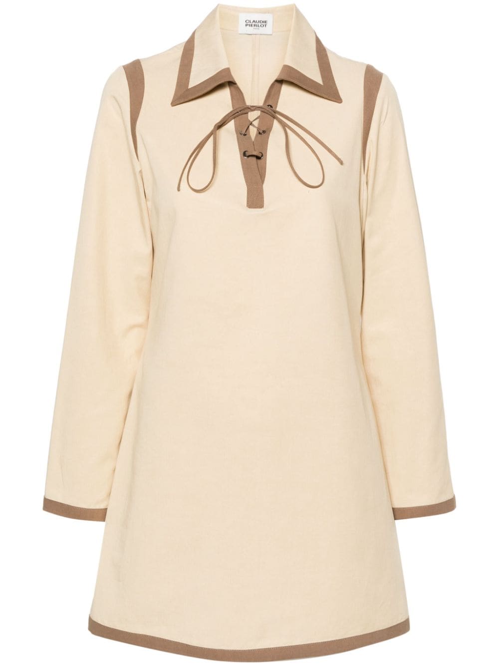 Claudie Pierlot tie-fastening A-line minidress - Brown von Claudie Pierlot