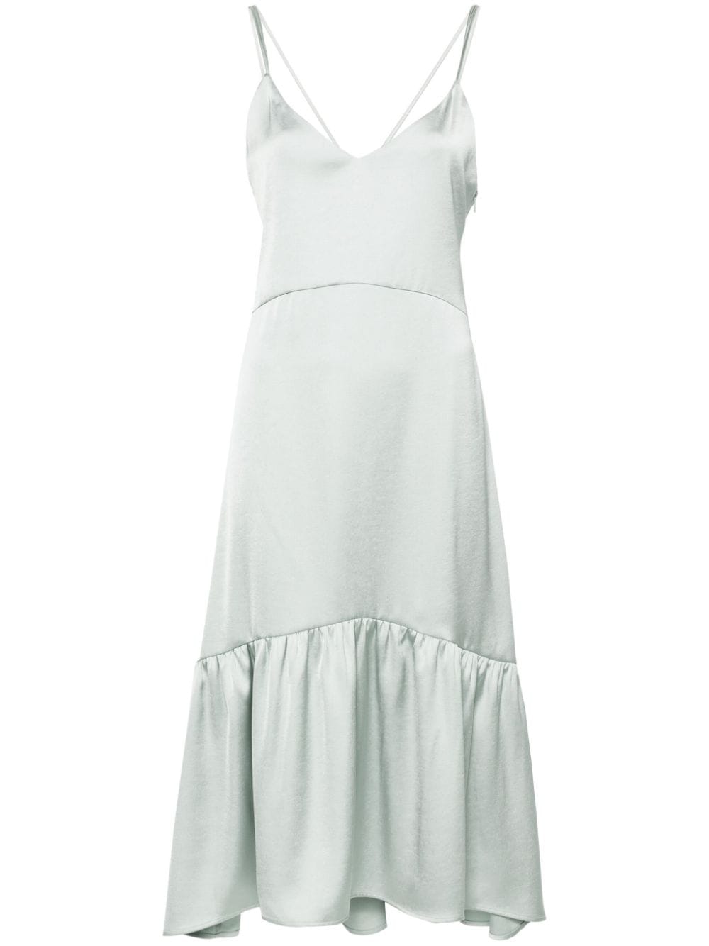 Claudie Pierlot tiered satin midi dress - Green von Claudie Pierlot