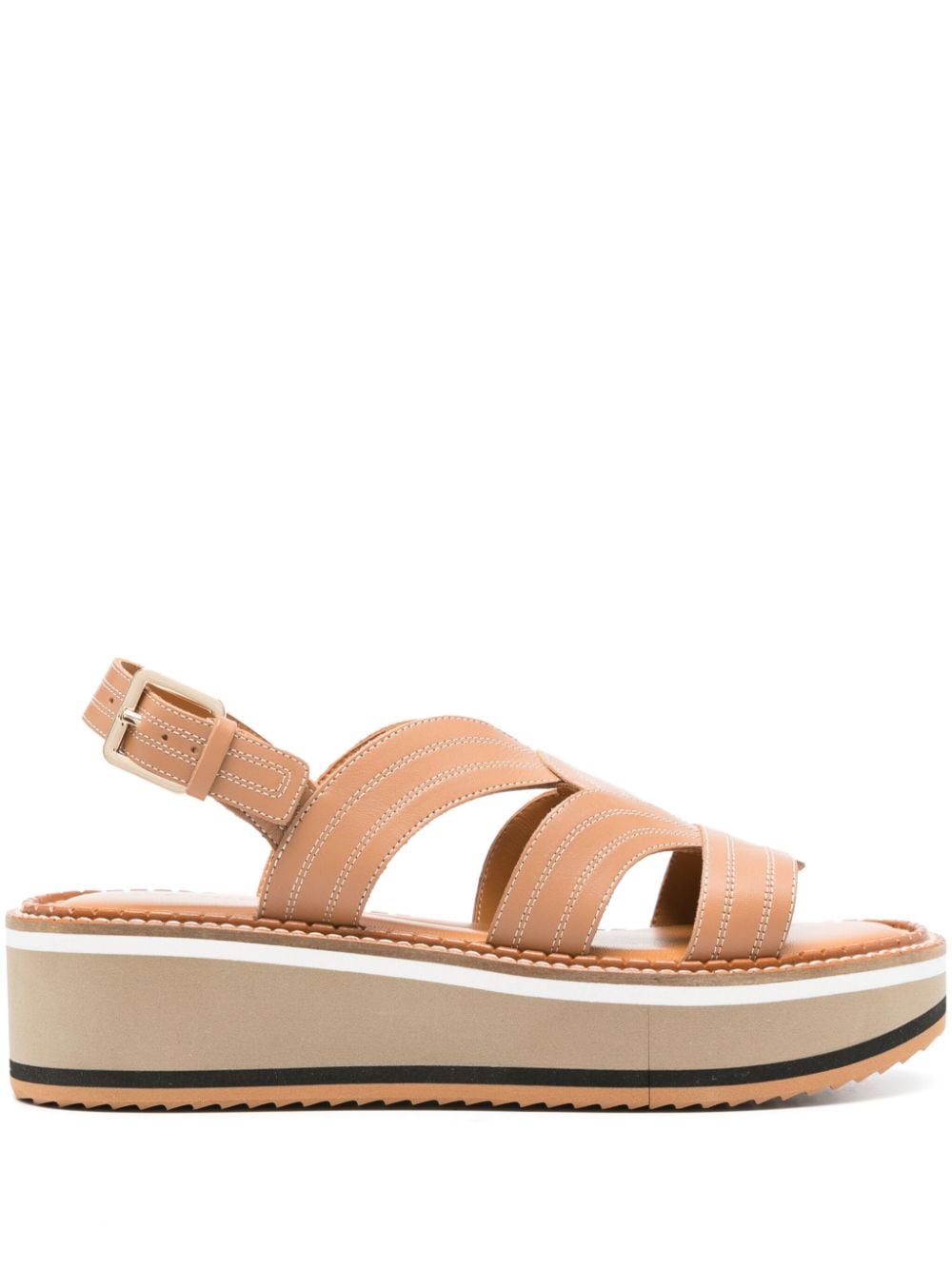 Clergerie Fresia 55mm leather sandals - Brown von Clergerie