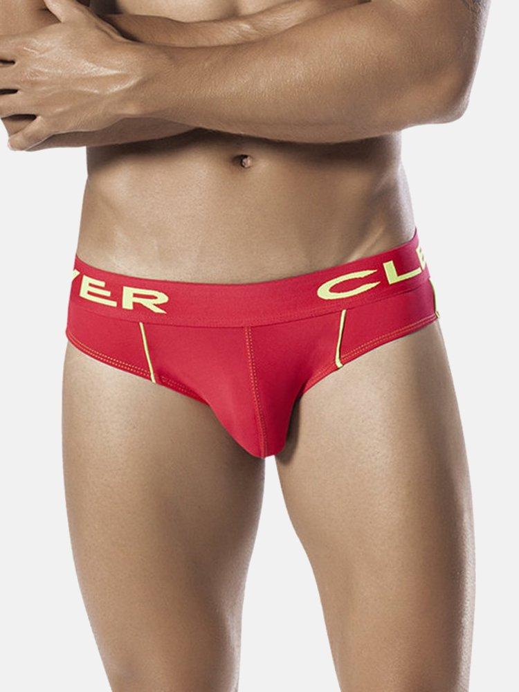 Briefs Fluorescence Herren Rot Bunt XL von Clever