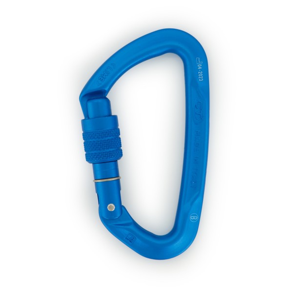 Climbing Technology - Lime Screwgate Bergfreunde Edition - Schraubkarabiner weiß/blau von Climbing Technology