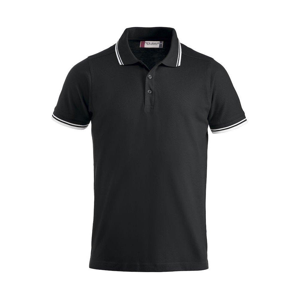 Amarillo Poloshirt Damen Schwarz L von Clique