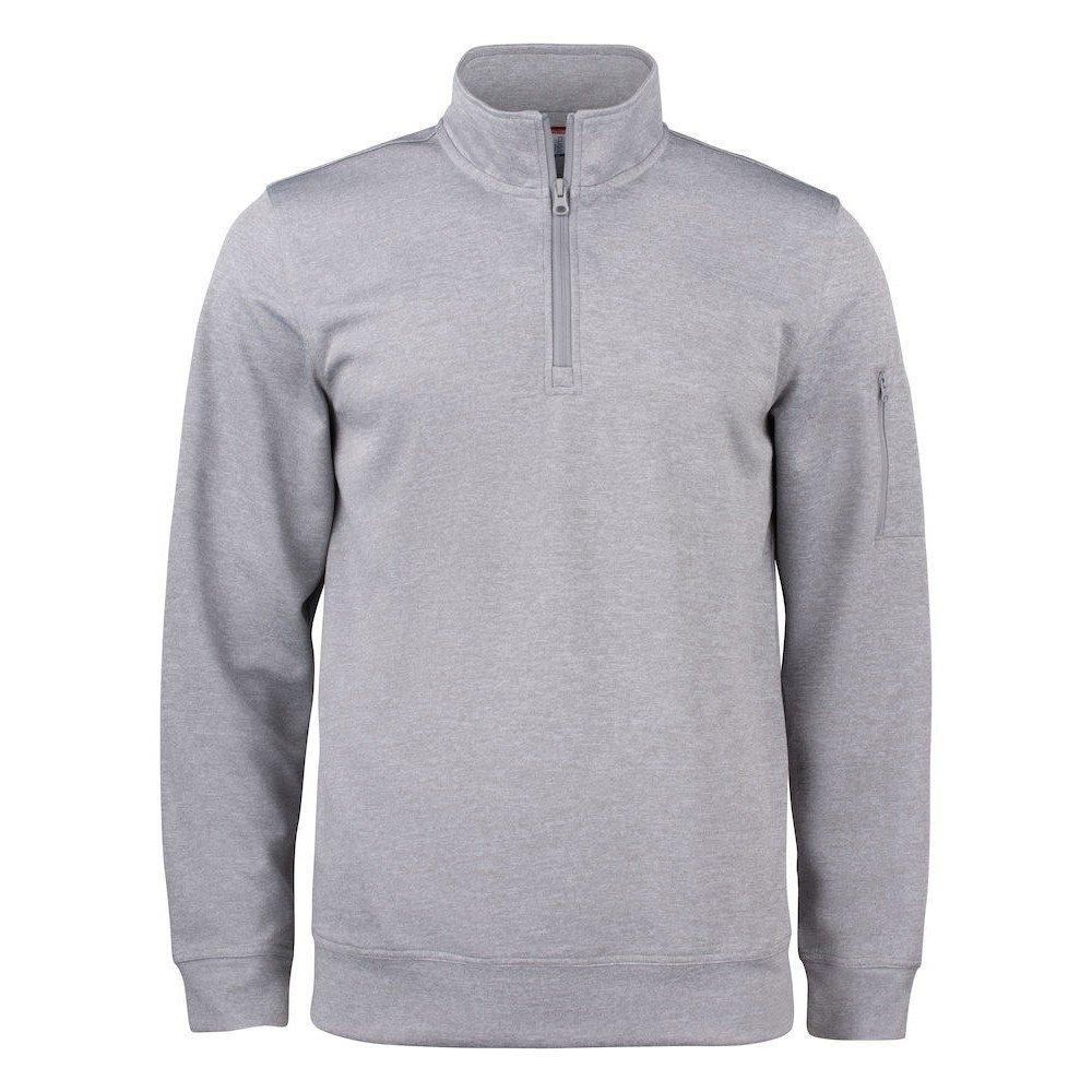 Basic Active Sweatshirt Mit Kurzem Reißverschluss Damen Grau XL von Clique