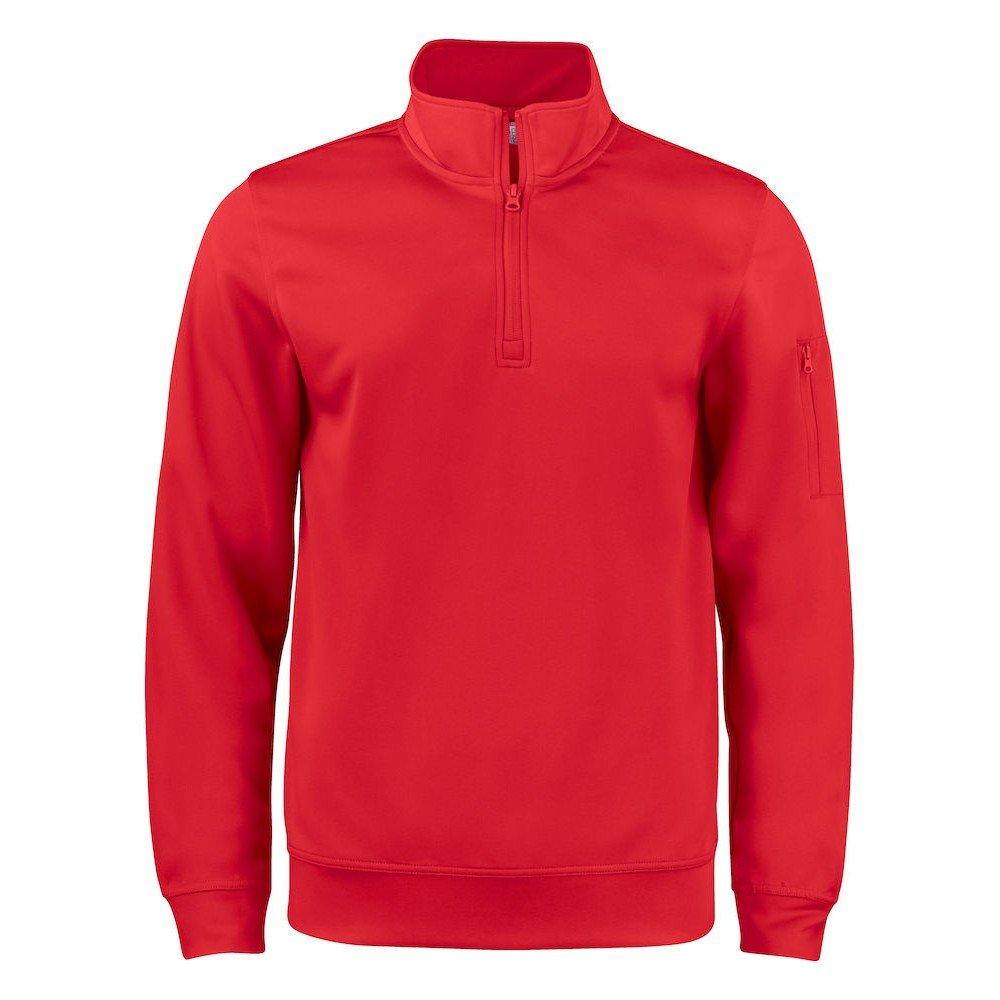 Basic Active Sweatshirt Mit Kurzem Reißverschluss Damen Rot Bunt 3XL von Clique