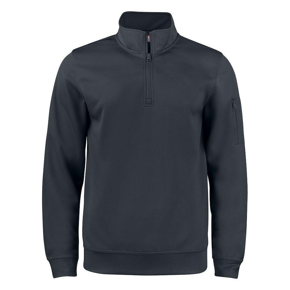 Basic Active Sweatshirt Mit Kurzem Reißverschluss Damen Schwarz XL von Clique