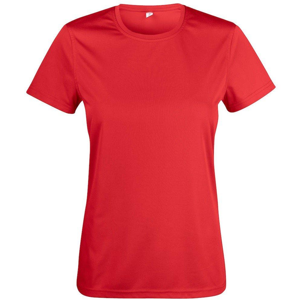 Basic Active Tshirt Damen Rot Bunt S von Clique