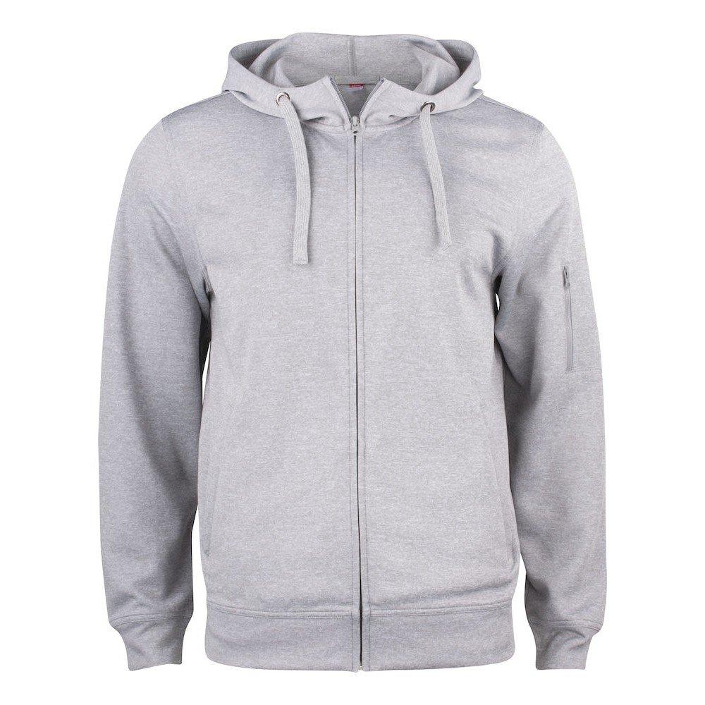 Basic Hoodie Mit Durchgehendem Reißverschluss Aktiv Herren Grau S von Clique