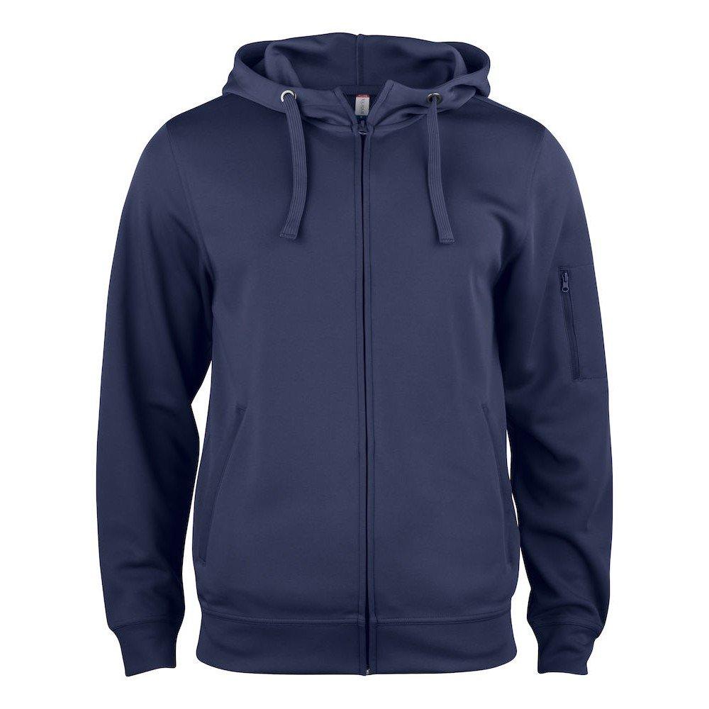 Basic Hoodie Mit Durchgehendem Reißverschluss Aktiv Herren Marine S von Clique