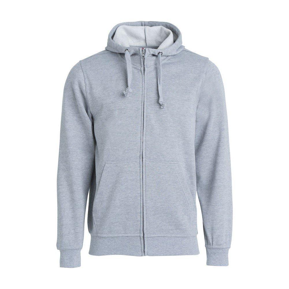 Basic Hoodie Mit Durchgehendem Reißverschluss Herren Grau 3XL von Clique