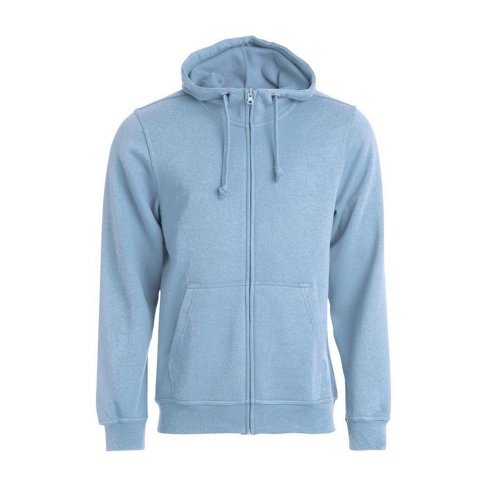 Basic Hoodie Mit Durchgehendem Reißverschluss Herren Hellblau XS von Clique