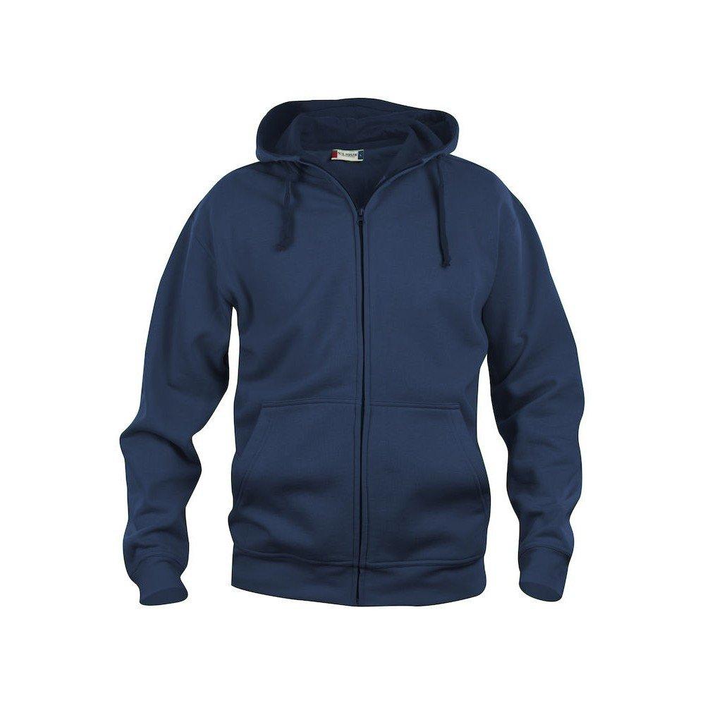 Basic Hoodie Mit Durchgehendem Reißverschluss Herren Marine XS von Clique