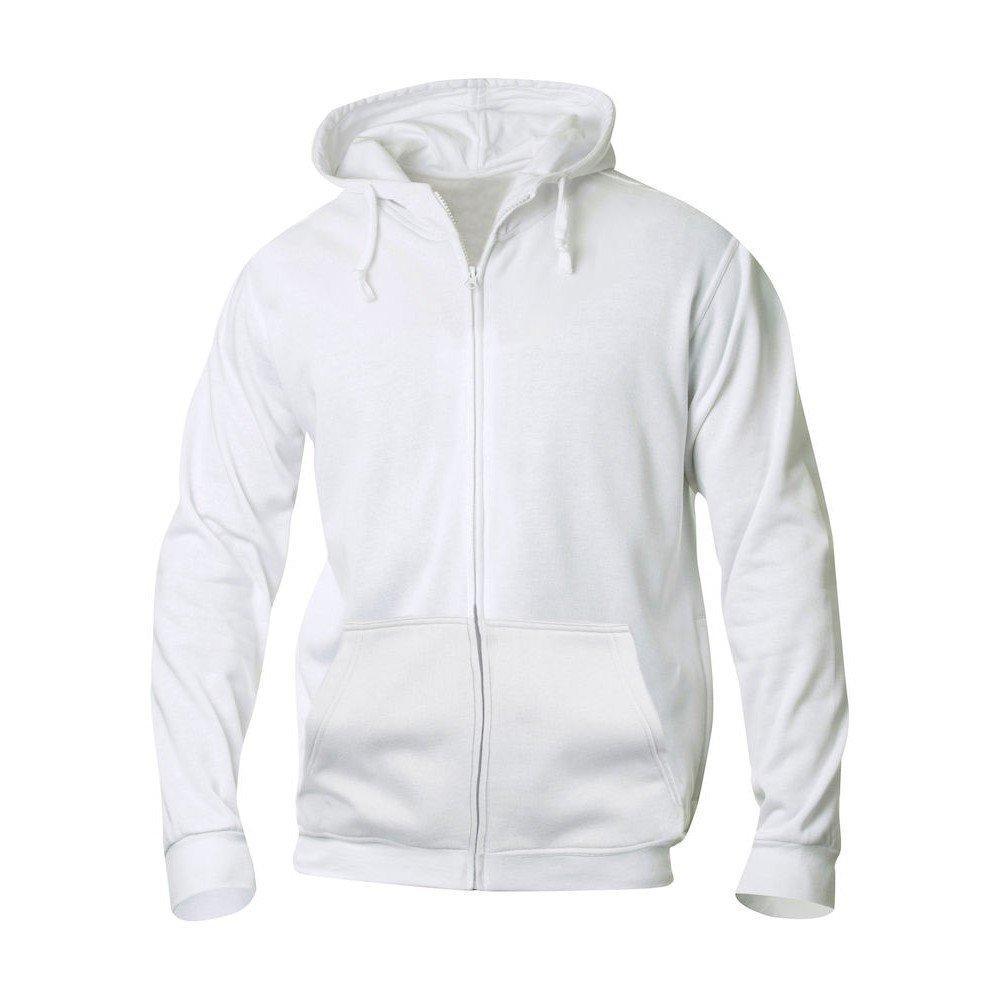 Basic Hoodie Mit Durchgehendem Reißverschluss Herren Weiss 3XL von Clique