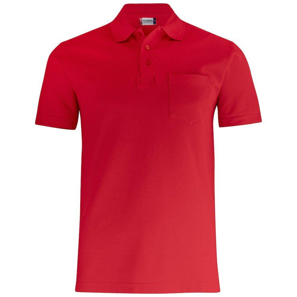 Basic Poloshirt Damen Rot Bunt XL von Clique