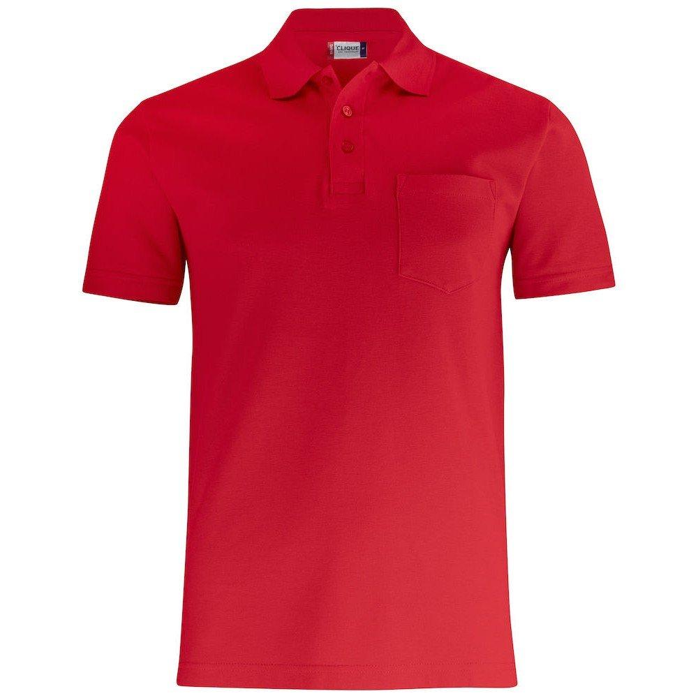 Basic Poloshirt Damen Rot Bunt XS von Clique